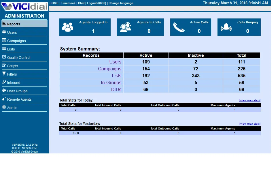 VICIDIAL_20160331_admin_Summary
